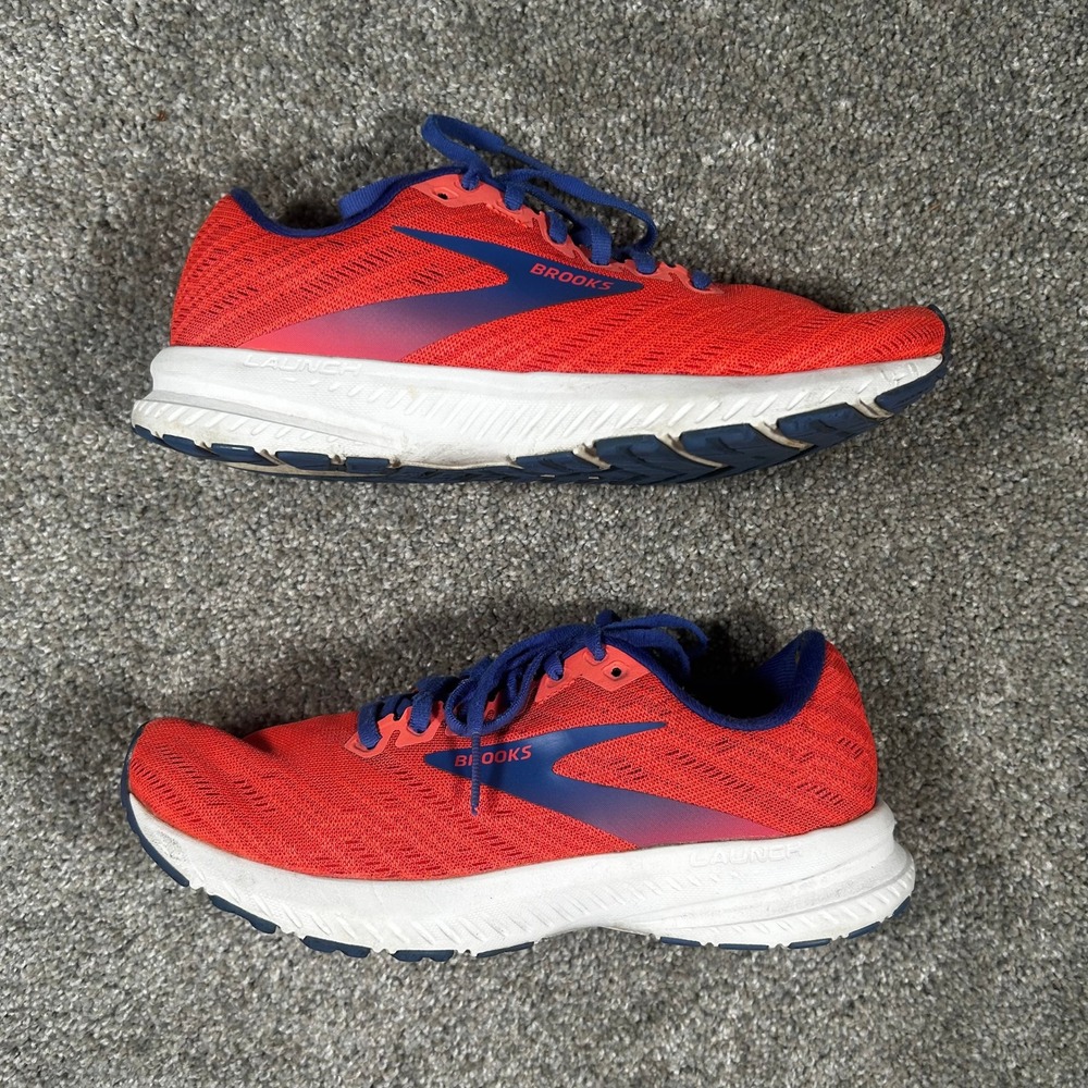 Brooks Launch 7 Womens Running Shoes Red Blue 1203221B621 USA 8